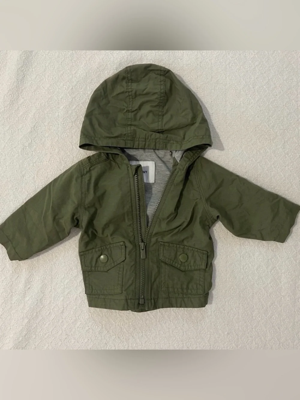 Old Navy Army Green Hooded Utility Baby Jacket NWOT